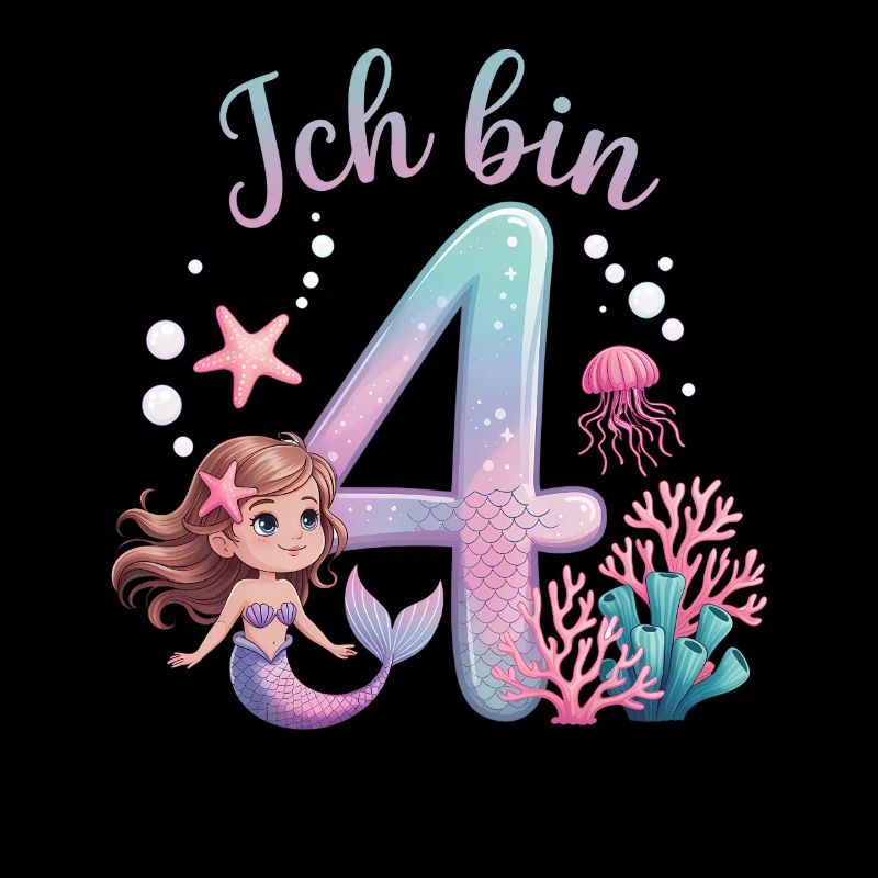 Je suis 4e anniversaire de la fille sirène