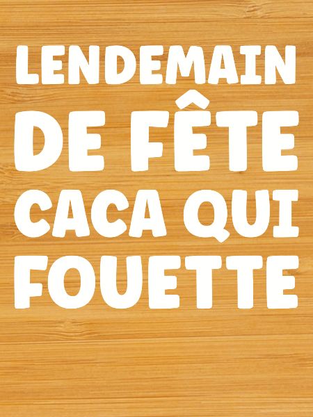 Lettrage audacieux après fête