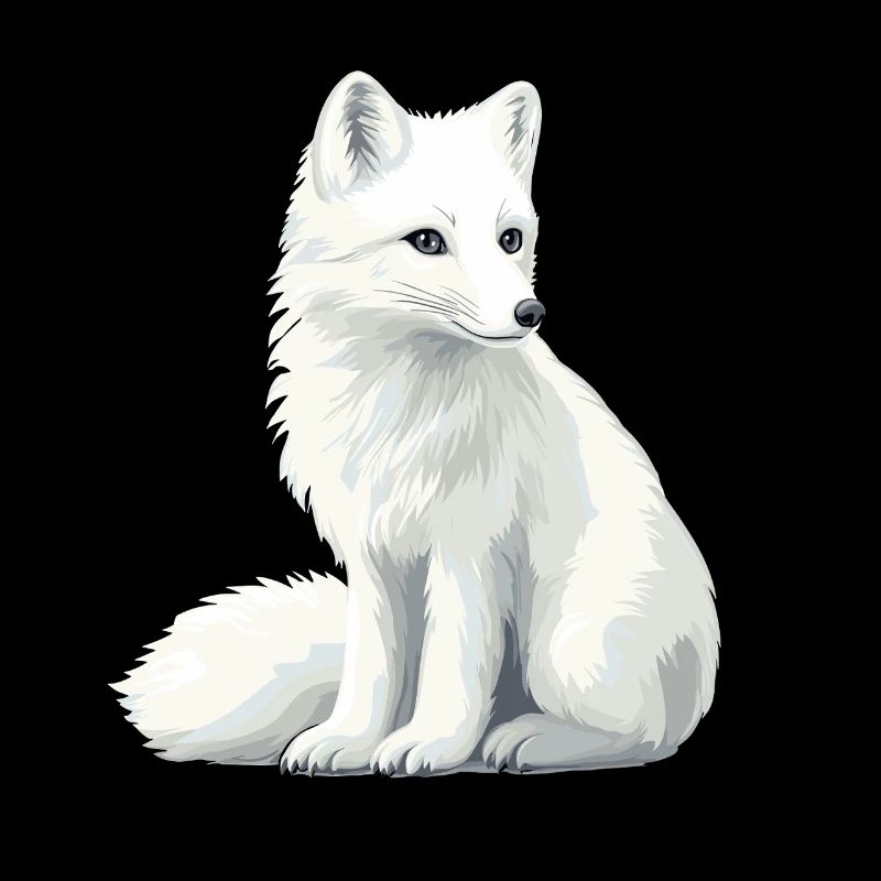 White fox illustration