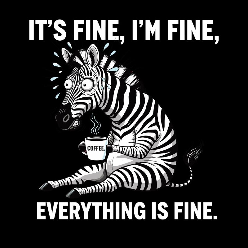 its fine im fine coffee zebra