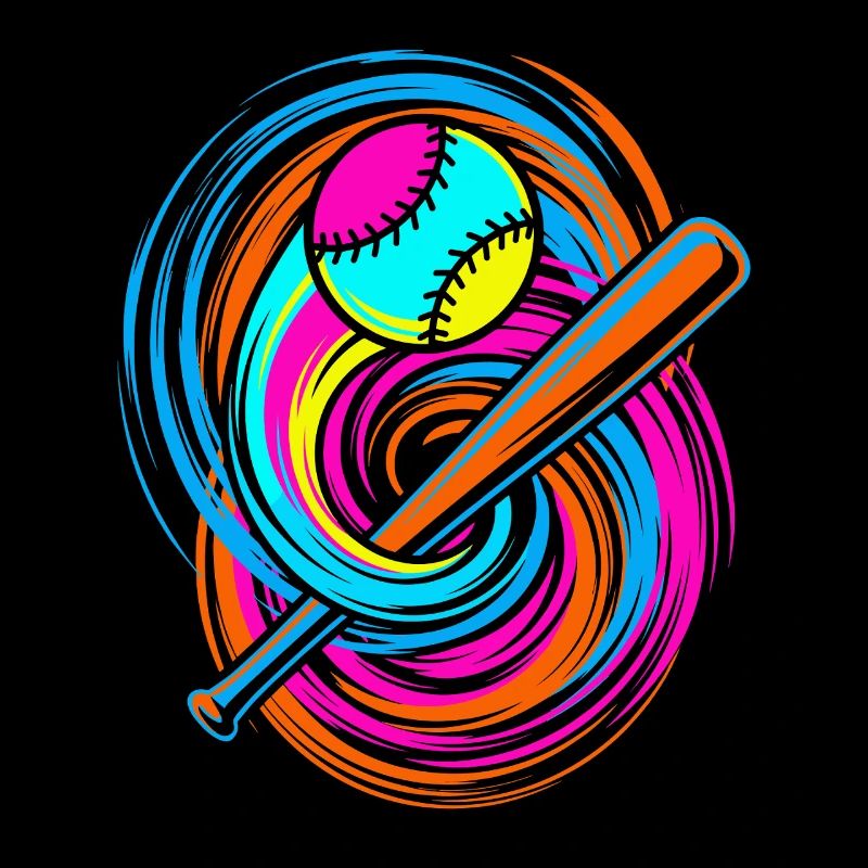 Baseball bat and ball