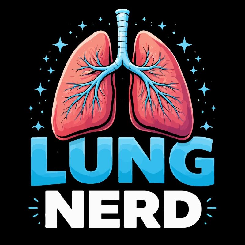 Lung Nerd: bunte Lungenillustration