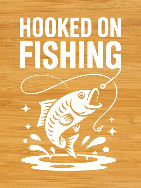 Hooked On Fishing - Angler Spruch