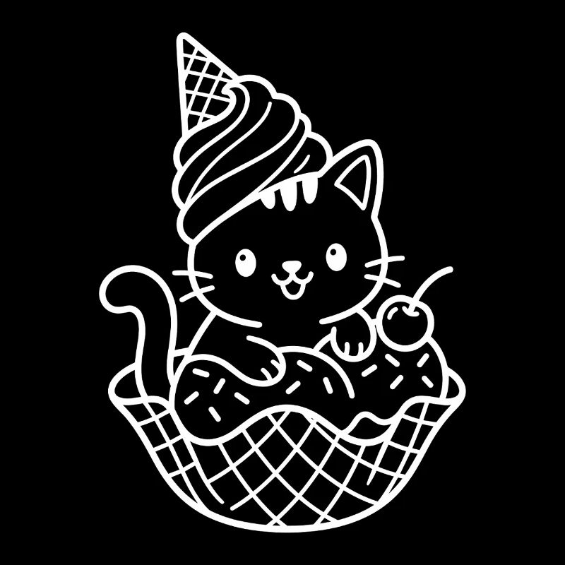 Kawaii Katze Eiscreme
