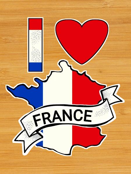 France - Drapeau - Carte