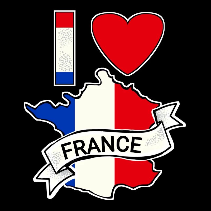 France - Drapeau - Carte