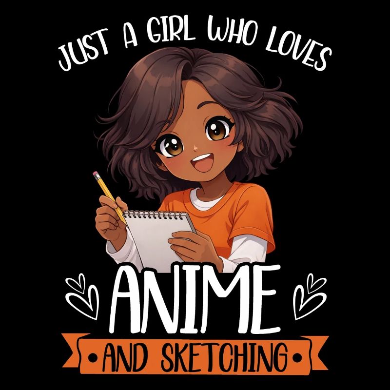 Nur Ein Mädchen, Das Anime Liebt Und Afro Zeichnet