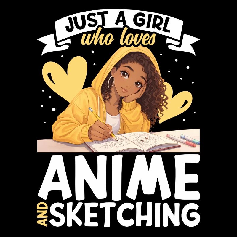 Nur Ein Mädchen, Das Anime Liebt Und Afro Zeichnet