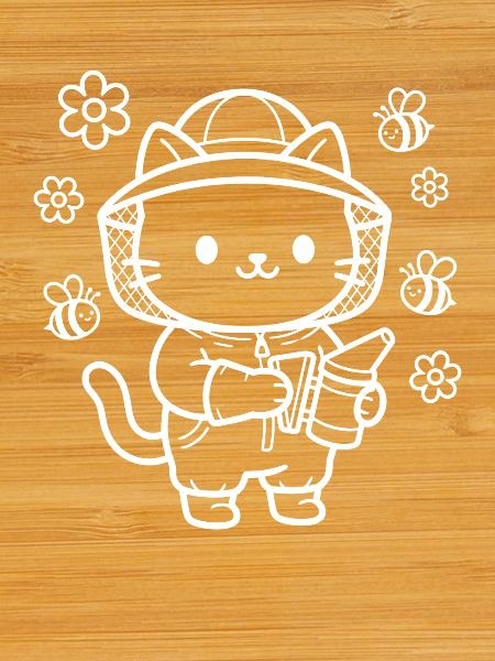 Beekeeper Kawaii Cat Beekeeper