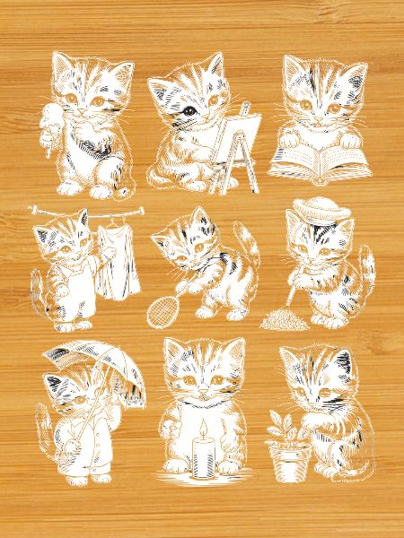 Kitten Library Adventure