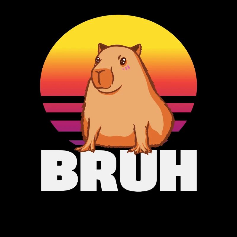 Capybara rétro Bruh Animal mignon et drôle