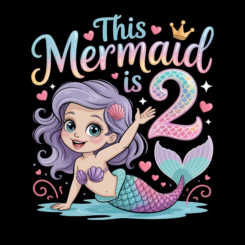 Mermaid 2nd Birthday 2 Years