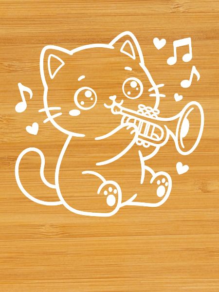 Trompette de chat Kawaii
