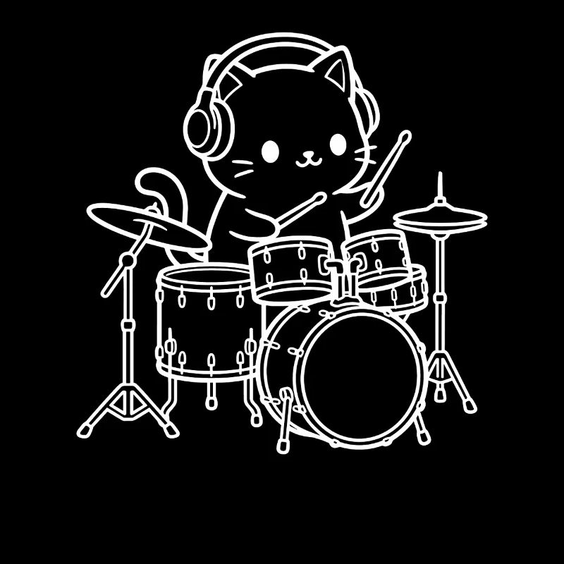 Kawaii Cats Drummer