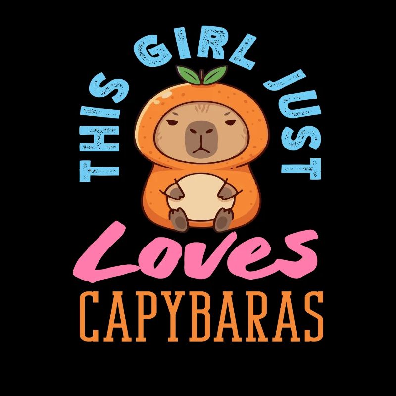 Cette fille adore les capybaras, mignons, drôles.