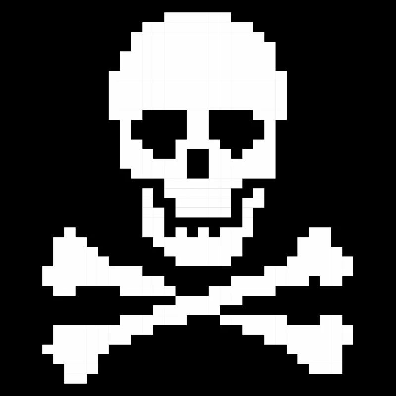 Pixel Skull Crossbones