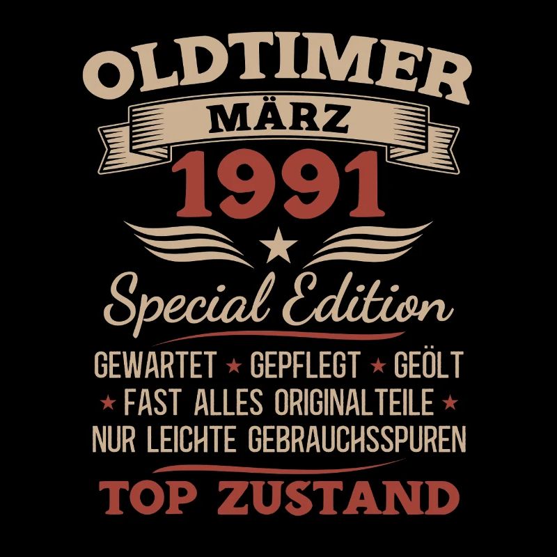 35. Geburtstag Geschenk Mann Oldtimer März 1991