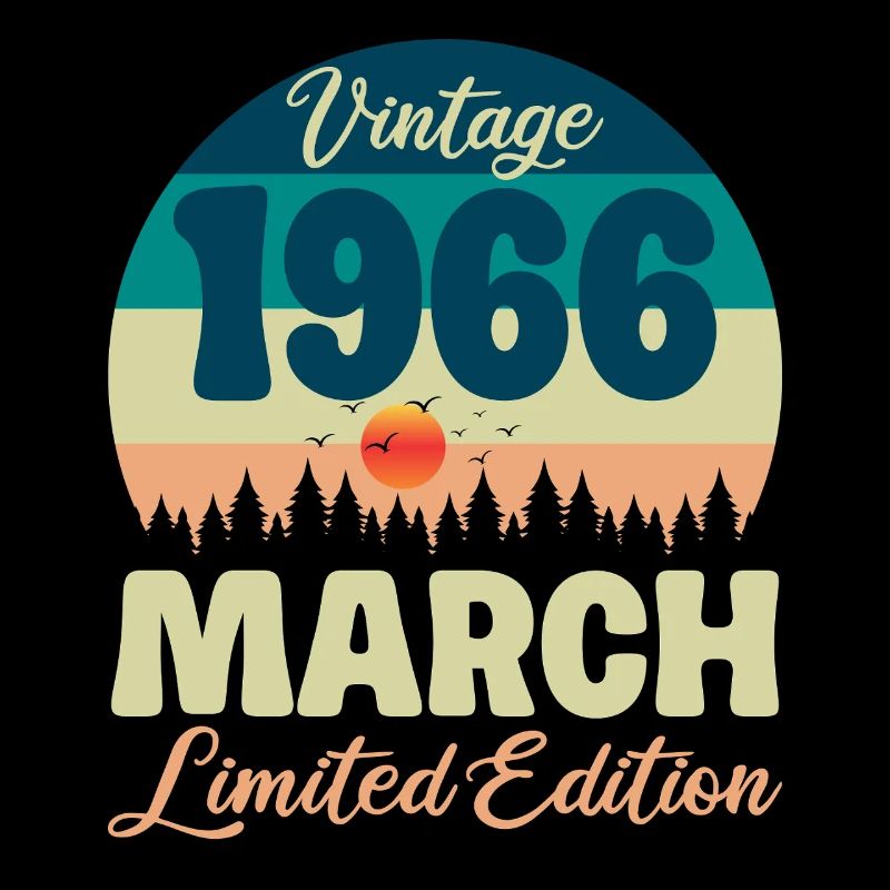 Cadeau d'anniversaire 60 ans 1966 Mars Vintage