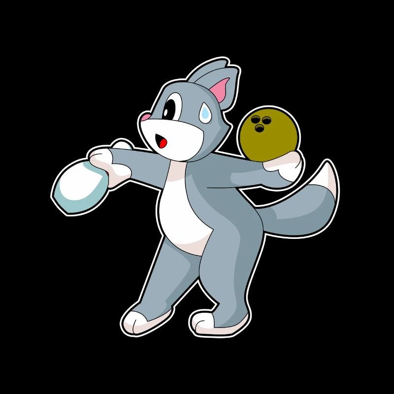 Quille de boule de bowling Chat