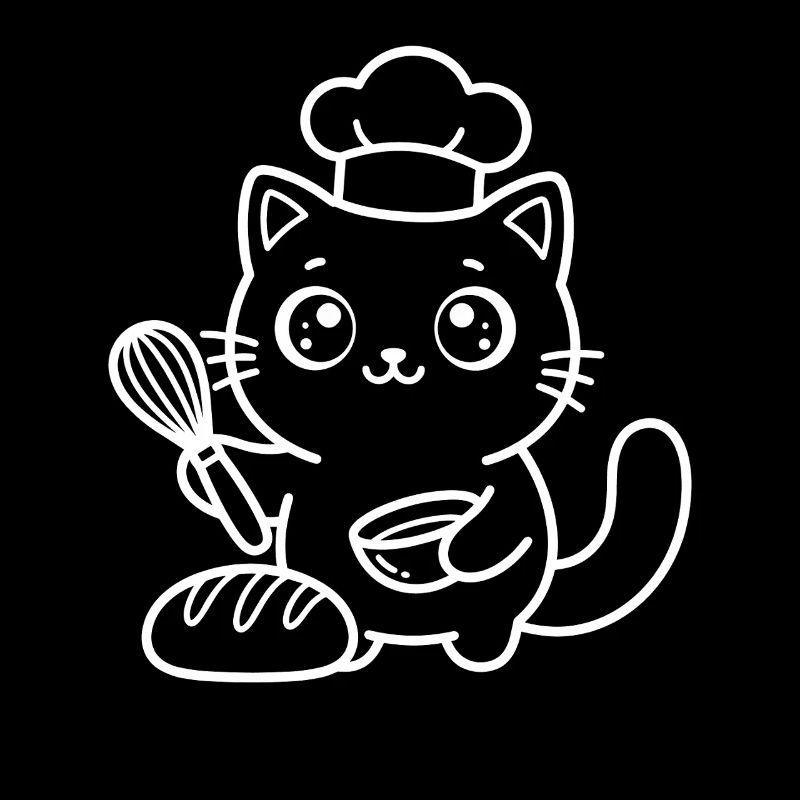 Bäcker Kawaii Katze