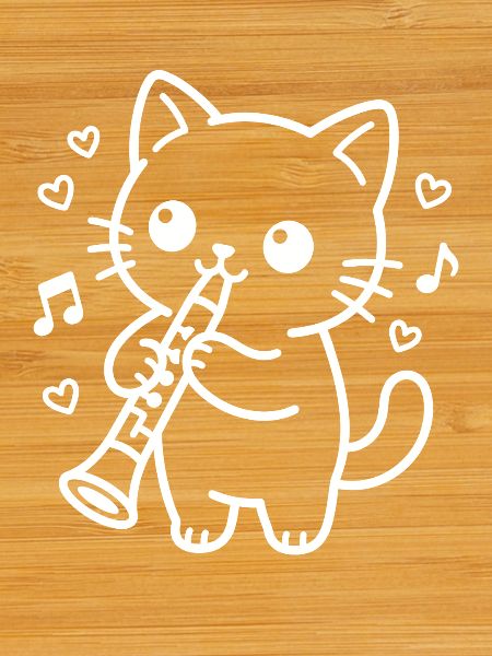 Kawaii Cat Clarinet