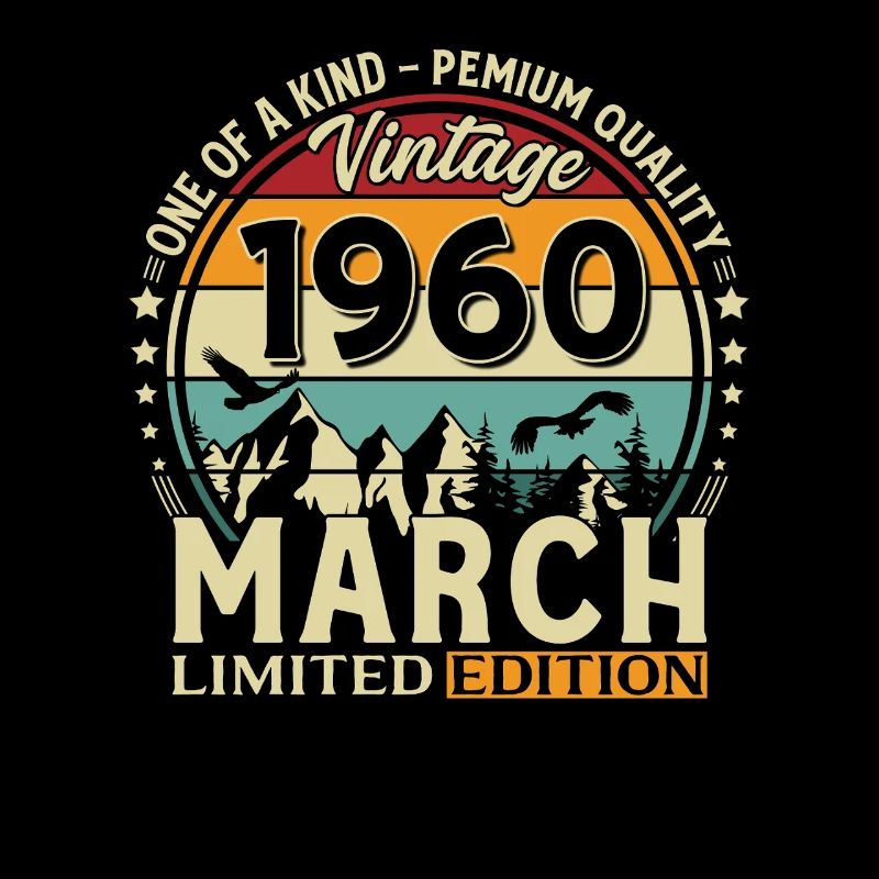 66. Geburtstag Geschenk Mann Vintage März 1960