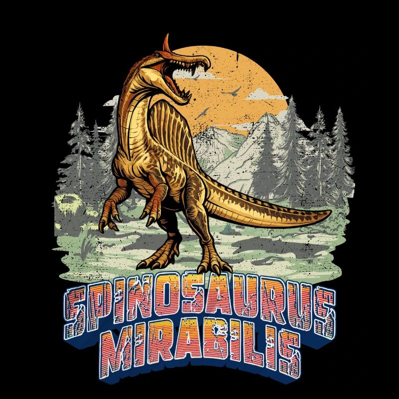 Spinosaurus Mirabilis Retro New Dinosaur