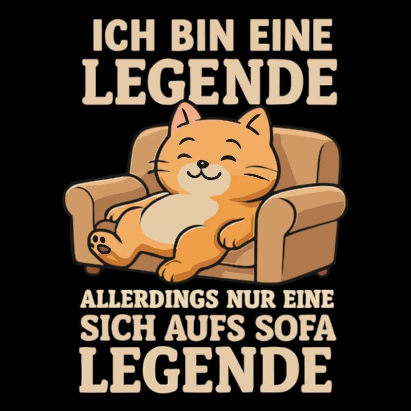 Sarkasmus Katze Spruch Sofa Legende