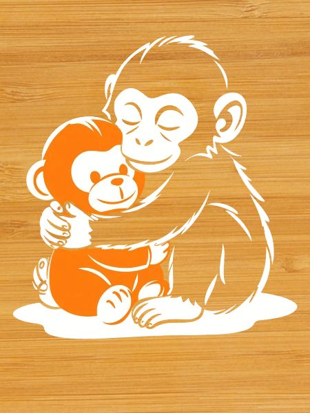 Hugging Monkey Duo
