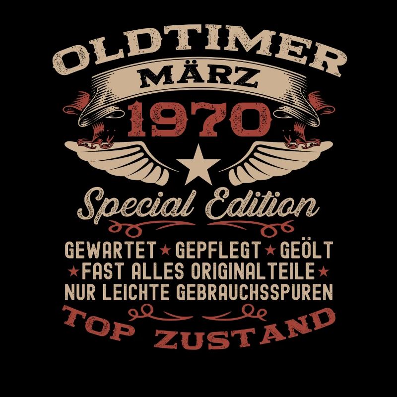 56. Geburtstag Geschenk Mann Oldtimer März 1970