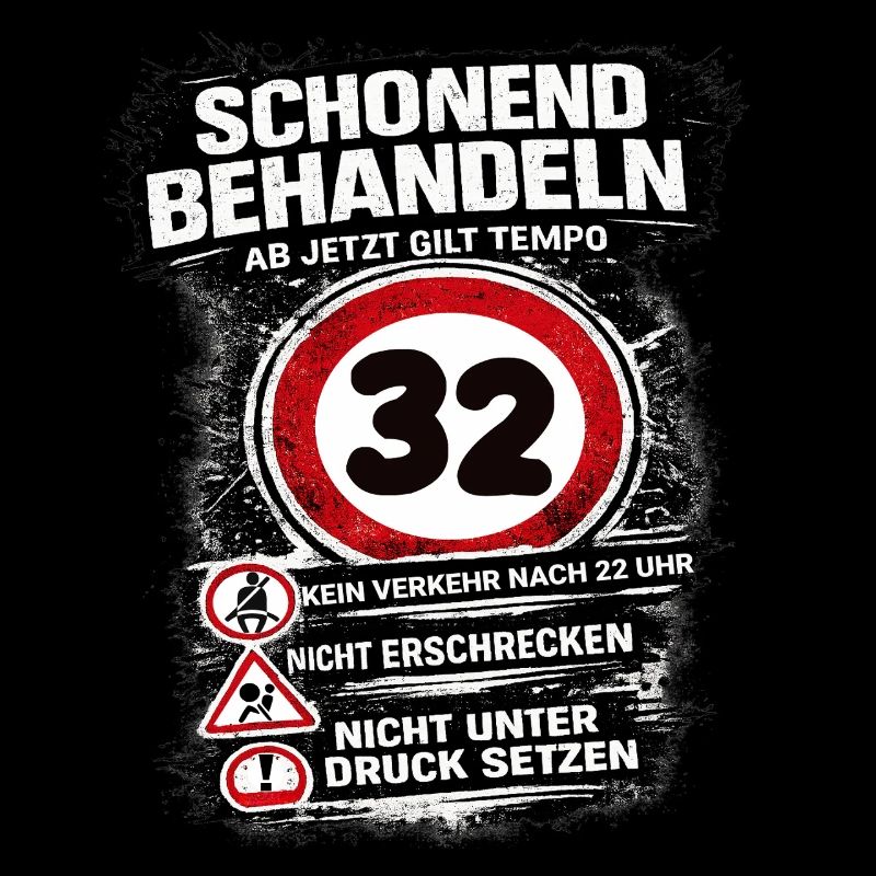 Traitez doucement Panneau de circulation 32 anniversaire