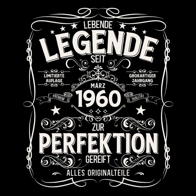 66. Geburtstag Geschenk Mann Vintage März 1960