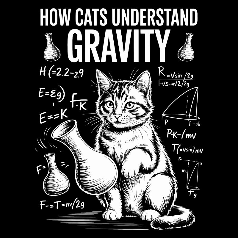 Dictions de chats de physique Blague de maths Cadeau de physique