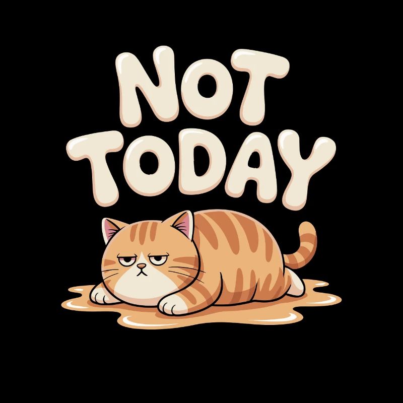 Cat Saying Not Today Office Cat Home Office Cat