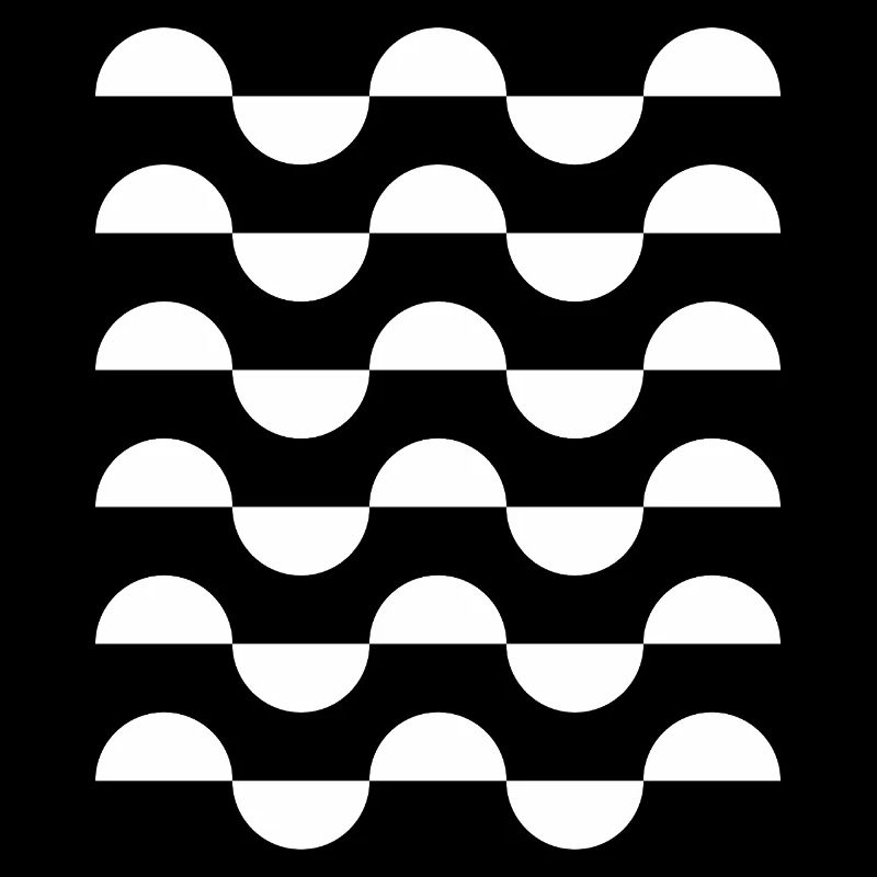 Monochrome Wellenbogenwiederholung
