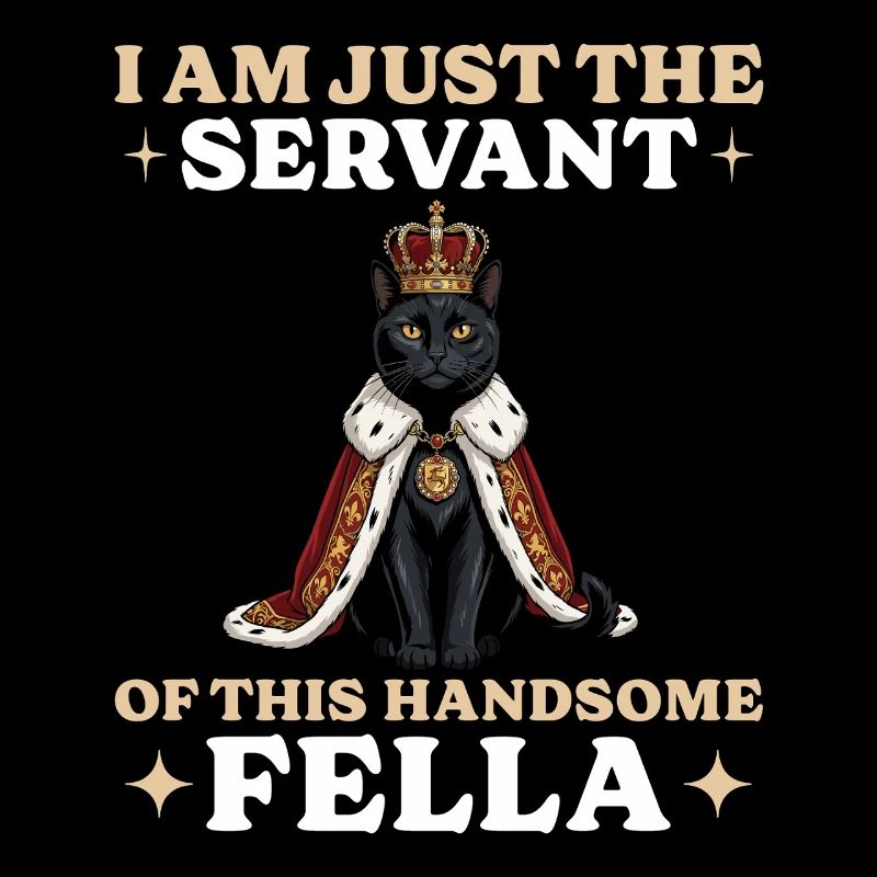 Roi Chat Noir Propriétaire de Chat Serviteur