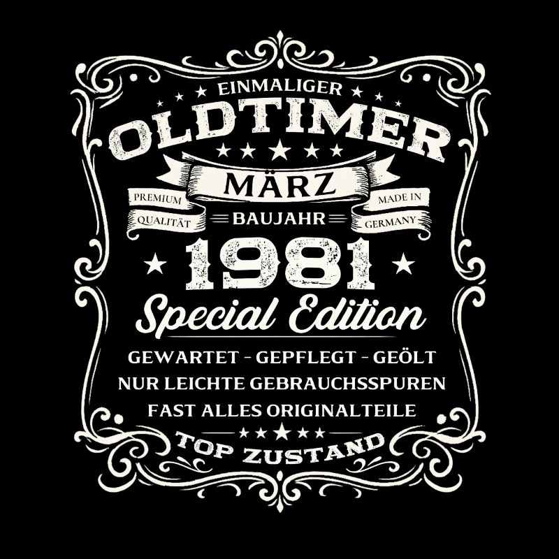 45. Geburtstag Geschenk Mann Oldtimer März 1981