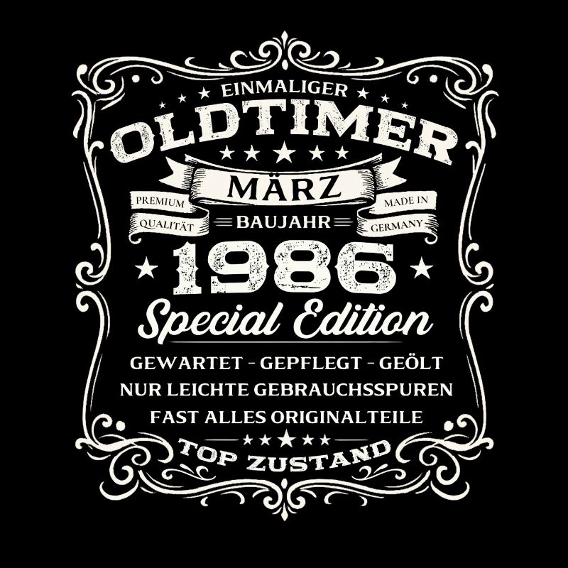 40. Geburtstag Geschenk Mann Oldtimer März 1986