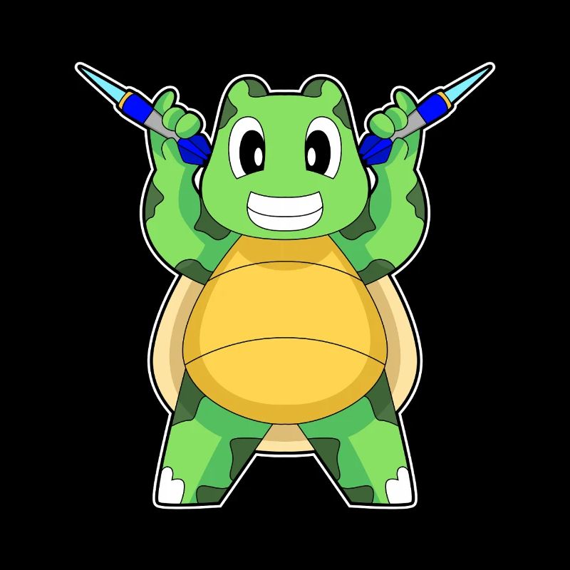 Sport de fléchettes Tortue