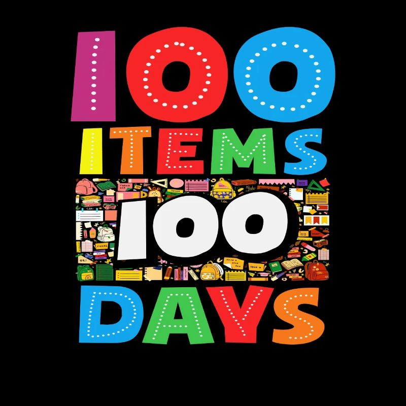 100 Schulsachen 100 Tage Schule Design
