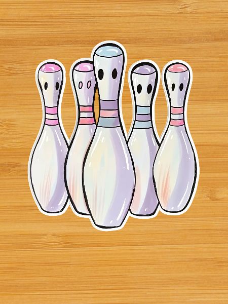 Bowling Pins Comic Look