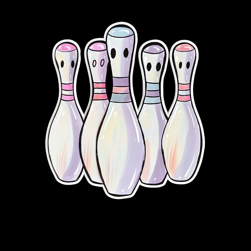 Bowling Pins Comic Look