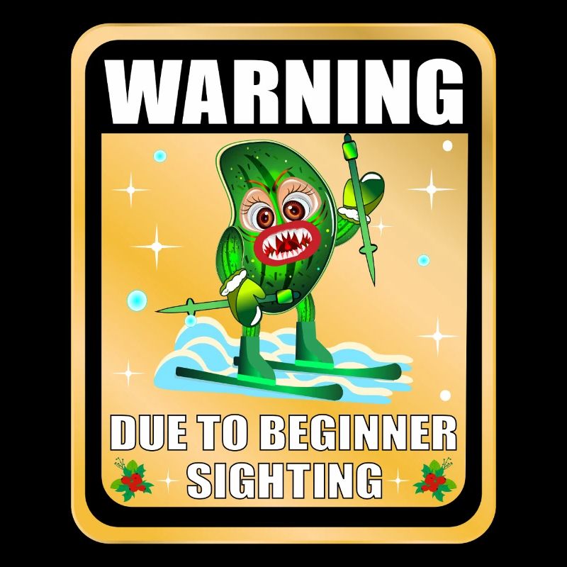 Funny Skiing Cucumber
