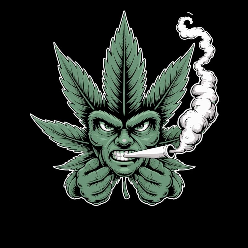 Chemise à cannabis – Cannabis Leaf Face Stoner