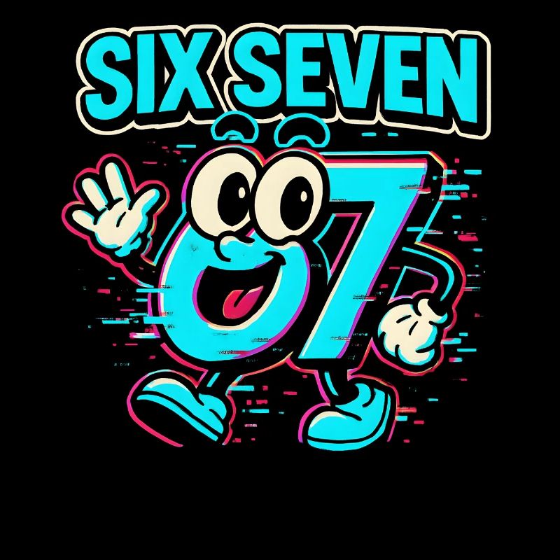 Six Seven 67 Meme Glitch Mascotte Italian Brainrot