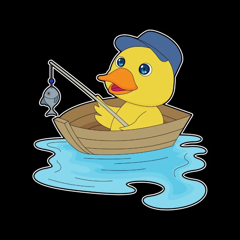 Pêche au poisson canard pêcheur
