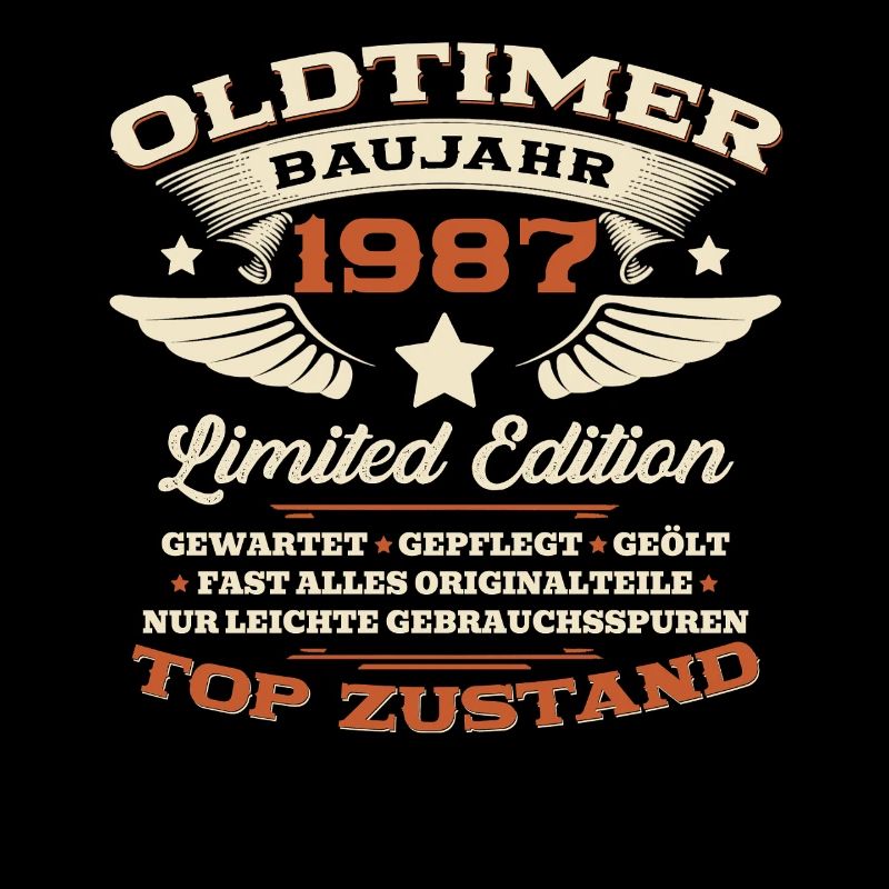 39. Geburtstag Geschenk Mann Oldtimer Baujahr 1987