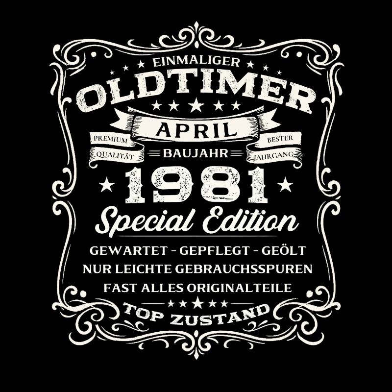 45. Geburtstag Geschenk Mann Oldtimer April 1981