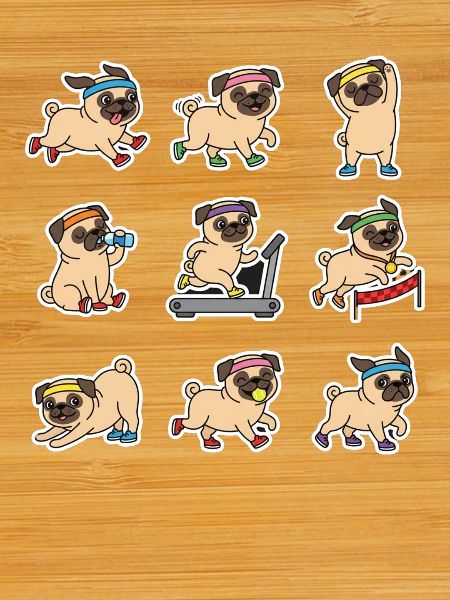 Funny Pug Jogging Marathon Runner