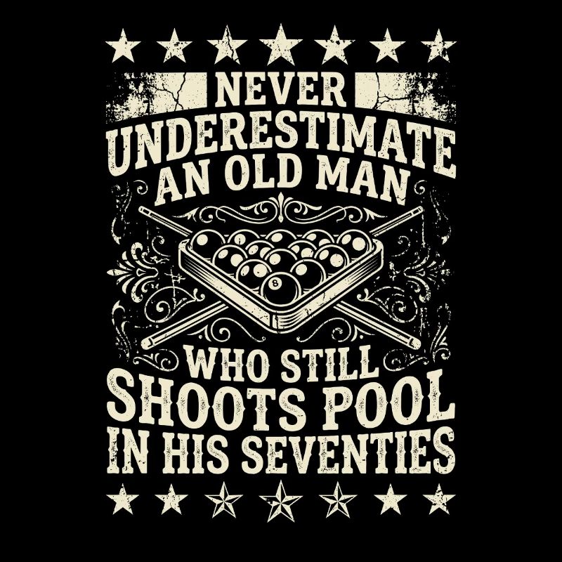 Never underestimate old man at the pool table